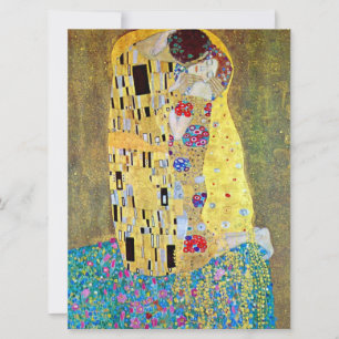 Invitación El beso de Gustav Klimt, Boda de Art Nouveau