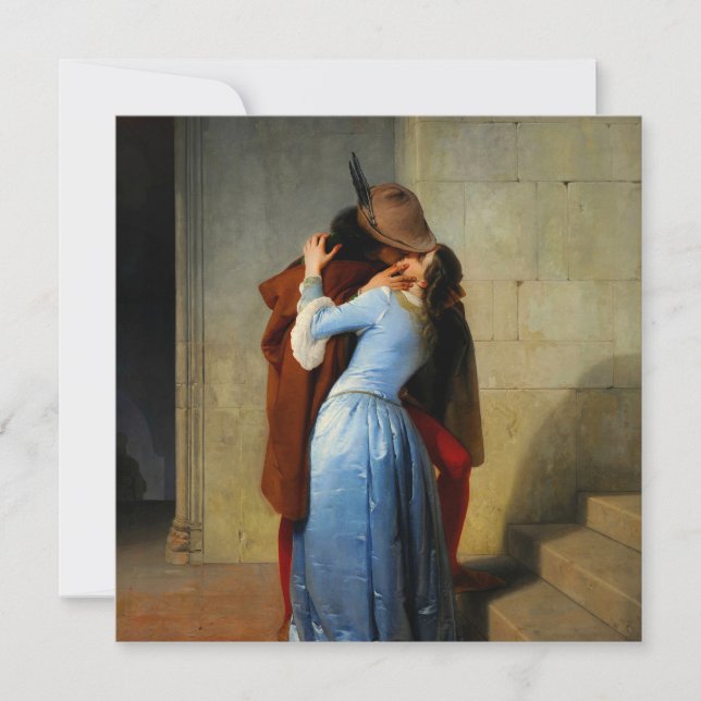 Invitación El beso Francesco Hayez (Anverso)