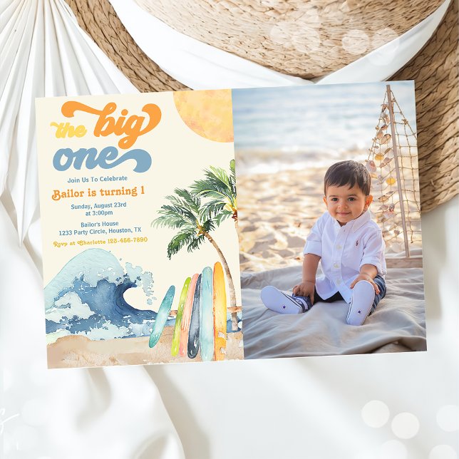 Invitación El Big One Surf Beach, primera foto de cumpleaños (Subido por el creador)