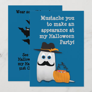Invitación El bigote de halloween divertido de Guay invitacio