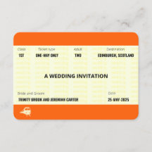 El billete de tren inspirado | Boda