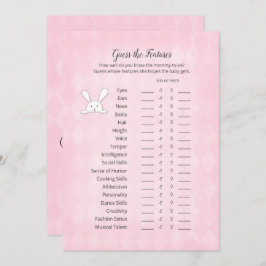 Invitación El blanco Bunny Pink Argyle Adivina las caracterís