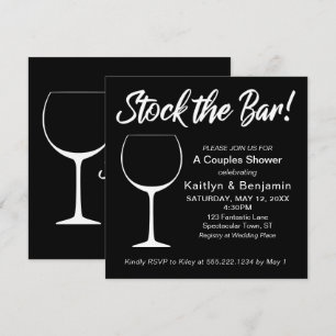 Invitación El blanco sobre el negro stock el bar Script Coupl