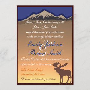 Invitación El boda artístico de los alces de encargo