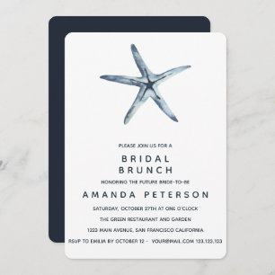 Invitación El Boda Blue Starfish l Bridal Brunch