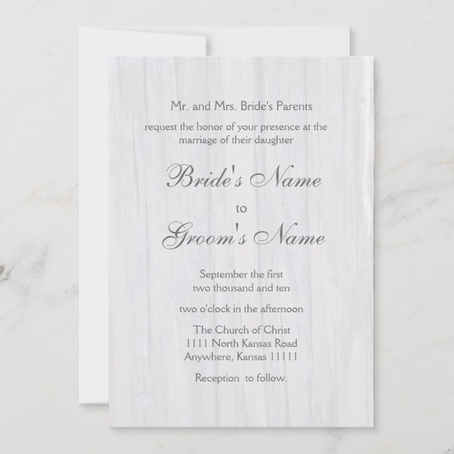 Invitación El Boda Bouquet de Postwood (Anverso)