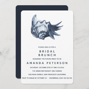 Invitación El Boda de brunch de la novia de las mareas azules