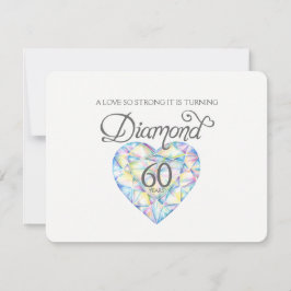 Invitación El boda de diamantes ama el corazón tan fuerte acu