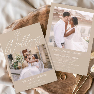 Invitación El Boda de Dos Foto Terracotta