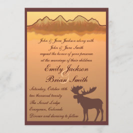 Invitación El boda de la reflexión del lago de los alces de