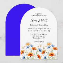 Invitación El Boda de las flores silvestres del embrión de ve