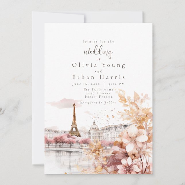 Invitación El Boda de París (Anverso)