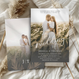 Invitación El Boda Del Boda De Fotos Blanco Y Negro