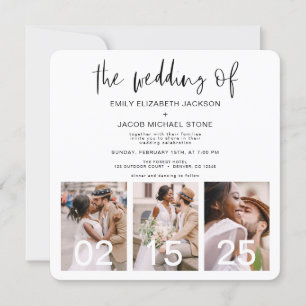 Invitación El Boda del código QR Minimalista Simple