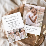 Invitación El Boda del Collage de fotos Minimalista simple<br><div class="desc">El Boda de Collage de fotos Moderno Elegante Cuatro (4) y Invitación a la Boda Minimalista con Fecha Grande. Las tarjetas de Invitación a la Boda contienen una tipografía moderna que son elegantes,  simples y modernas para usar después de la minimalista celebración del día de la boda.</div>