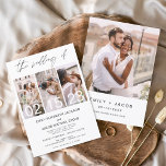 Invitación El Boda del Collage de fotos Minimalista simple<br><div class="desc">El Boda de Collage de fotos Moderno Elegante Cuatro (4) y Invitación a la Boda Minimalista con Fecha Grande. Las tarjetas de Invitación a la Boda contienen una tipografía moderna que son elegantes,  simples y modernas para usar después de la minimalista celebración del día de la boda.</div>