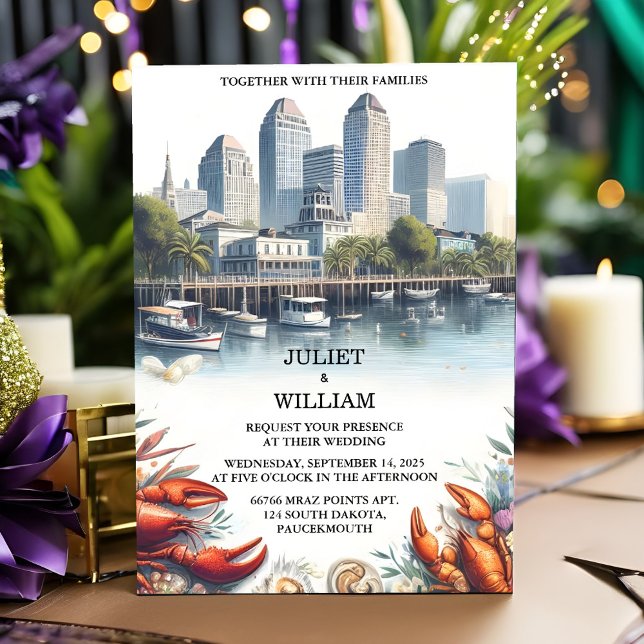 Invitación El Boda del Lobster Beach Ocean Summer New Orleans (Subido por el creador)