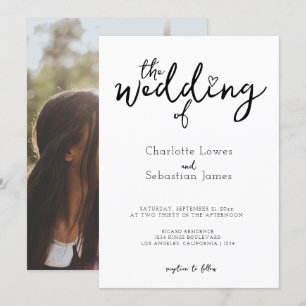 Invitación El Boda del Minimalista
