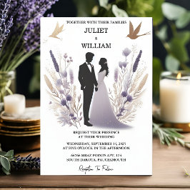 Invitación El Boda del sabio de lavanda de verano de la prima