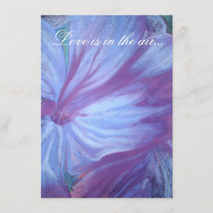 Invitación El boda floral púrpura azul elegante invita