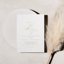 El Boda Gold Elegant De Caligrafía