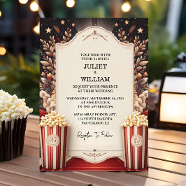 Invitación El Boda más popular en el papel de retro cinematog