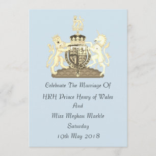 Invitación El Boda real Harry y el Personalizado Meghan invit