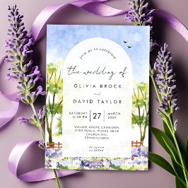 Invitación El Boda ruso lavender Boho