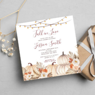 Invitación El Boho de calabaza rusa se enamora ducha de novia
