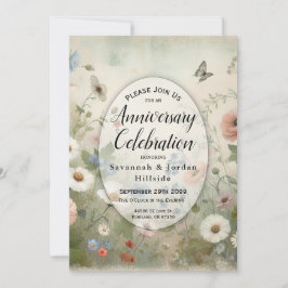 Invitación El Boho florece y el aniversario de las flores de 