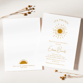 Invitación El Boho minimalista Sunshine Baby Shower y los gem