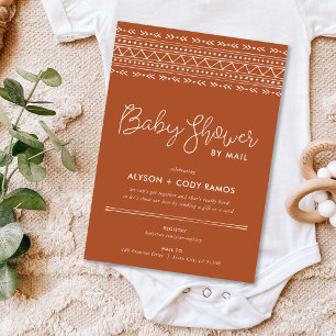 Invitación El Boho moderno Baby Shower por correo