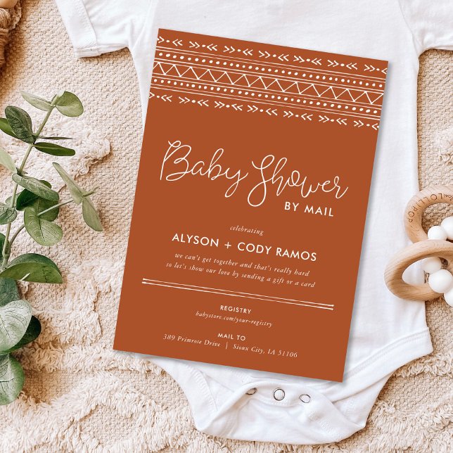 Invitación El Boho moderno Baby Shower por correo (Subido por el creador)