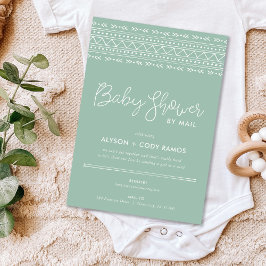 Invitación El Boho moderno Baby Shower por correo