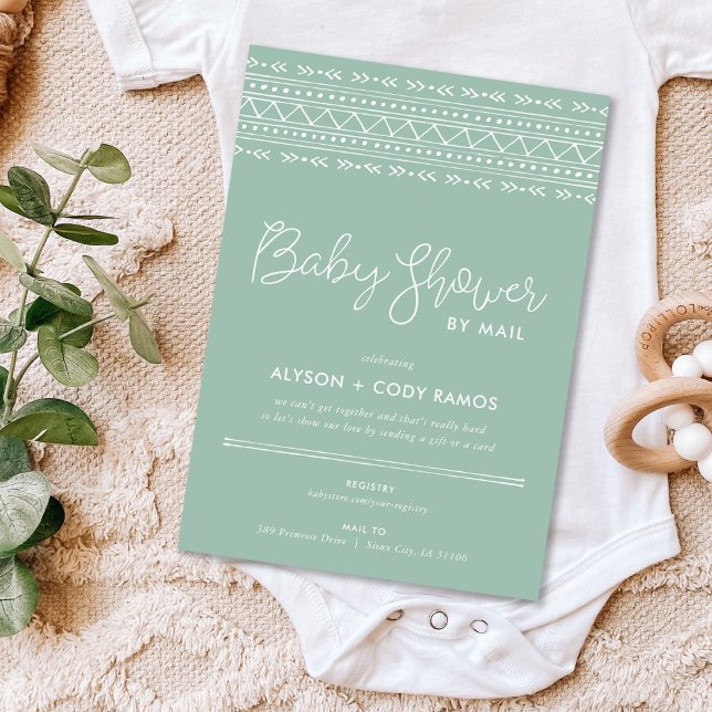 Invitación El Boho moderno Baby Shower por correo (Subido por el creador)