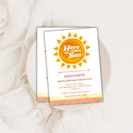 Invitación El Boho moderno viene aquí el Baby Shower del hijo