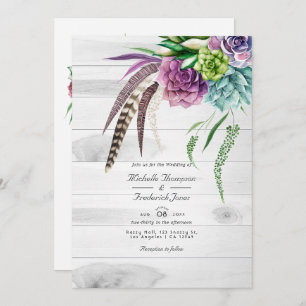 Invitación El Boho ruso suplica al Boda RSVP del código QR