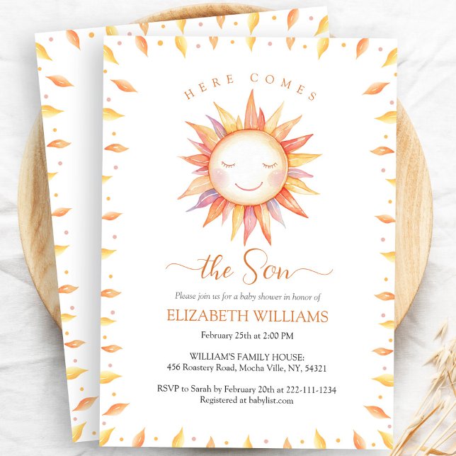 Invitación El Boho viene aquí, la ducha de bebé (Subido por el creador)
