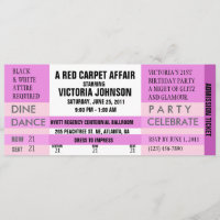 El boleto de la admisión invita [el rosa]