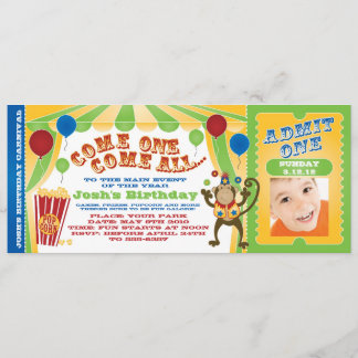 INVITACIÓN EL BOLETO DEL CARNAVAL DEL CIRCO INVITA