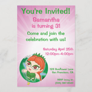 Invitación El bosque mágico de Alyssa