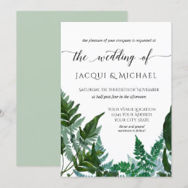 Invitación El bosque recolectó la boda de la acuarela del