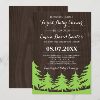 Invitación El bosque verde oscuro de los bosques invita a