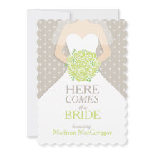 El bouquet verde de novias gráfico ducha de novia 