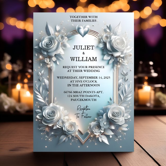 Invitación El brillante y Metalizado Glam brillante Boda de p (Subido por el creador)