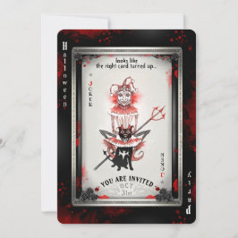 Invitación El bromista y su carta de fiesta de Pitbull Hallow