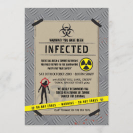 Invitación El brote del zombi invita a área infectada