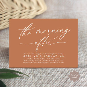 Invitación El Brunch de Elopement de Boda Moderna de la Mañan