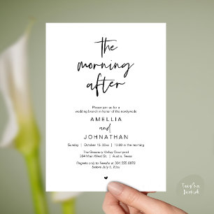 Invitación El brunch de la mañana después de la boda moderna