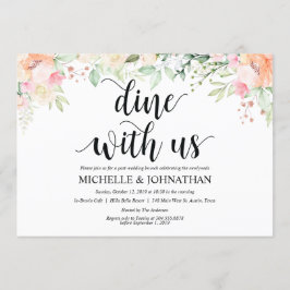 Invitación El brunch floral de la boda del poste de la